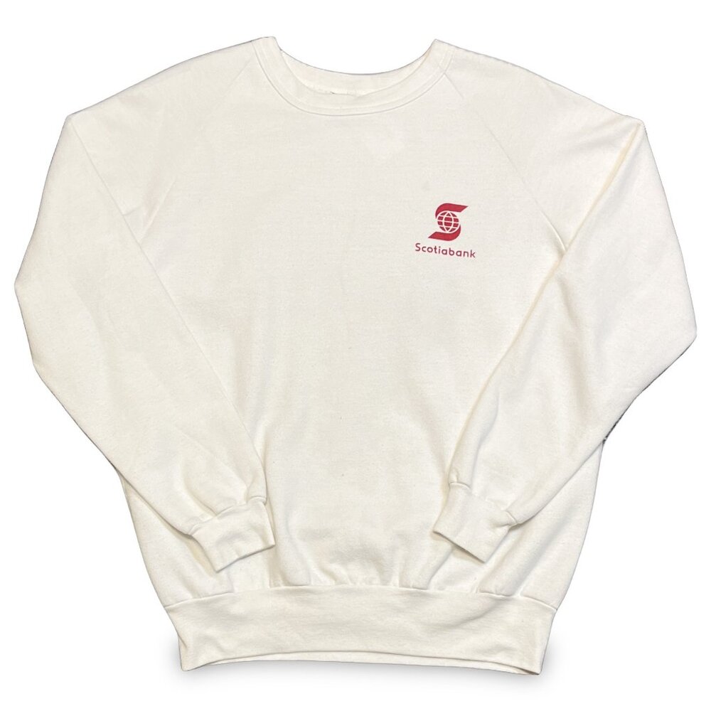 Vintage Scotiabank White Crewneck